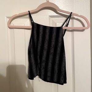 Size S, Navy and White Striped Crop Top